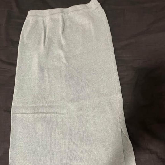 Teal Maxi Skirt WITH Slit - Picture 1 of 3